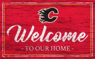 Calgary Flames Team Color Welcome Sign