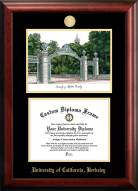 California Golden Bears Gold Embossed Diploma Frame with Campus Images Lithograph