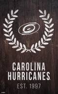 Carolina Hurricanes 11" x 19" Laurel Wreath Sign
