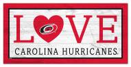 Carolina Hurricanes 6" x 12" Love Sign