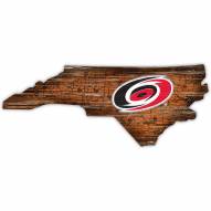 Carolina Hurricanes Distressed State with Logo Sign