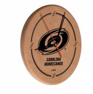Carolina Hurricanes Laser Engraved Wood Clock