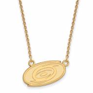 Carolina Hurricanes Sterling Silver Gold Plated Small Pendant Necklace