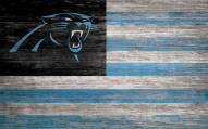 Carolina Panthers 11" x 19" Distressed Flag Sign