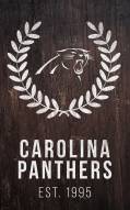 Carolina Panthers 11" x 19" Laurel Wreath Sign