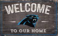Carolina Panthers 11" x 19" Welcome to Our Home Sign