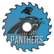 Carolina Panthers 12" Rustic Circular Saw Sign