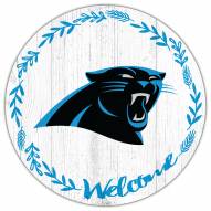 Carolina Panthers 12" Welcome Circle Sign
