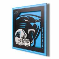 Carolina Panthers 12" x 12" 3D Logo Series Wall Art