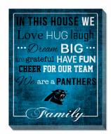 Carolina Panthers 16" x 20" In This House Canvas Print
