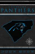 Carolina Panthers 17" x 26" Coordinates Sign