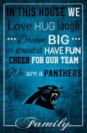Carolina Panthers 17" x 26" In This House Sign