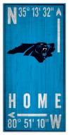 Carolina Panthers 6" x 12" Coordinates Sign