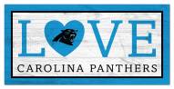 Carolina Panthers 6" x 12" Love Sign