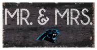 Carolina Panthers 6" x 12" Mr. & Mrs. Sign
