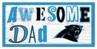 Carolina Panthers Awesome Dad 6" x 12" Sign