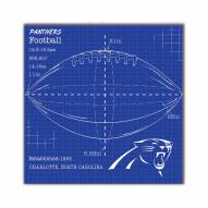 Carolina Panthers Ball Blueprint 10" x 10" Sign