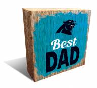 Carolina Panthers Best Dad 6" x 6" Block