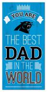 Carolina Panthers Best Dad in the World 6" x 12" Sign