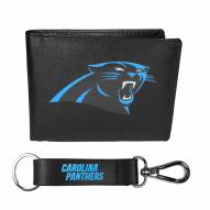 Carolina Panthers Bi-fold Wallet & Strap Key Chain
