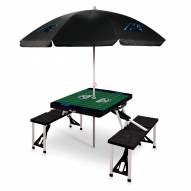 Carolina Panthers Black Picnic Table w/Umbrella