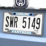 Carolina Panthers Chrome Metal License Plate Frame