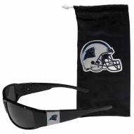 Carolina Panthers Chrome Wrap Sunglasses & Bag