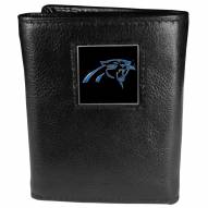 Carolina Panthers Deluxe Leather Tri-fold Wallet in Gift Box