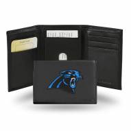 Carolina Panthers Embroidered Leather Tri-Fold Wallet