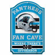 Carolina Panthers Fan Cave Wood Sign