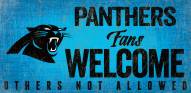 Carolina Panthers Fans Welcome Wood Sign