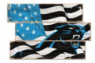 Carolina Panthers Flag 3 Plank Sign
