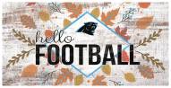 Carolina Panthers Hello Football 6" x 12" Wall Art