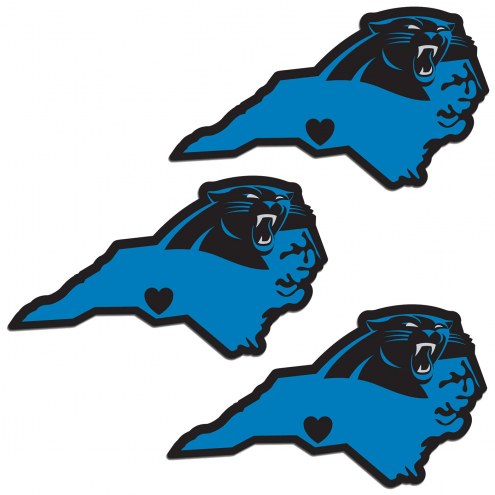 Carolina Panthers Home State Decal - 3 Pack