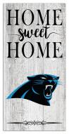 Carolina Panthers Home Sweet Home Whitewashed 6" x 12" Sign
