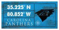 Carolina Panthers Horizontal Coordinate 6" x 12" Sign