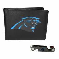 Carolina Panthers Leather Bi-fold Wallet & Key Organizer