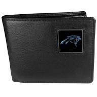 Carolina Panthers Leather Bi-fold Wallet Packaged in Gift Box