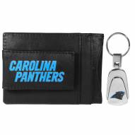 Carolina Panthers Leather Cash & Cardholder & Steel Key Chain