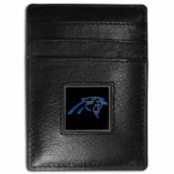 Carolina Panthers Leather Money Clip/Cardholder in Gift Box