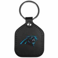 Carolina Panthers Leather Square Key Chain