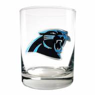 Carolina Panthers Logo Rocks Glass - Set of 2