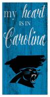 Carolina Panthers My Heart State 6" x 12" Sign