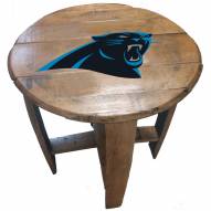 Carolina Panthers Oak Barrel Table