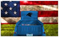 Carolina Panthers Patriotic Retro Truck 11" x 19" Sign