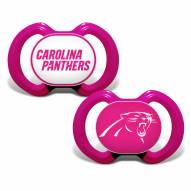 Carolina Panthers Pink Baby Pacifier 2-Pack