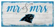 Carolina Panthers Script Mr. & Mrs. Sign