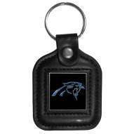 Carolina Panthers Square Leather Key Chain