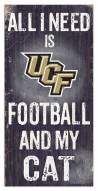 Central Florida Knights 6" x 12" Football & My Cat Sign