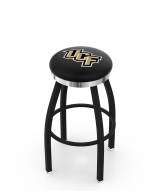 Central Florida Knights Black Swivel Barstool with Chrome Accent Ring
